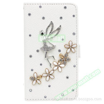Litchi Texture Diamond Encrusted Wallet Case Cover for Samsung Galaxy Note 4 Diamond Case